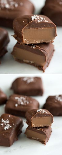 Salted Chocolate Covered Caramels