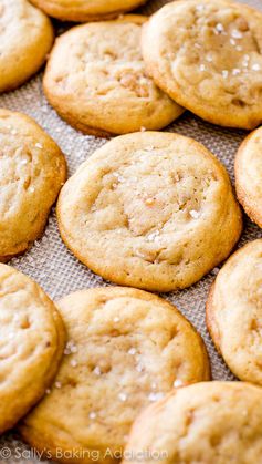 Salted Vanilla Toffee Cookies