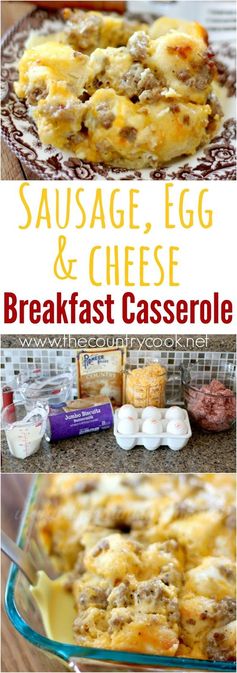 Sausage, Egg & Cheese Biscuit Casserole