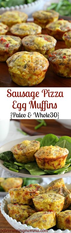 Sausage Pizza Egg Muffins (Paleo & Whole30