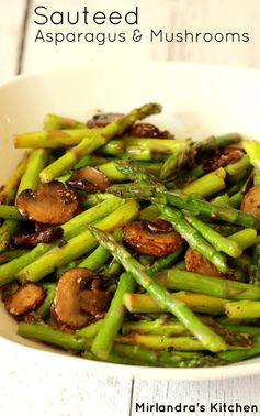 Sauteed Asparagus and Mushrooms