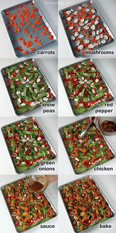 Sheet Pan Asian Chicken, Beef, Pork or Shrimp Stir-Fry