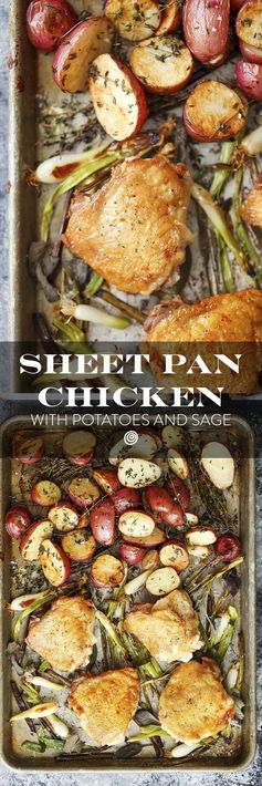 Sheet Pan Chicken with Red Potatoes and Sage