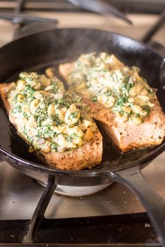 Shrimp & Spinach Stuffed Salmon