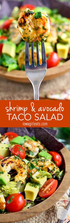 Shrimp and Avocado Taco Salad