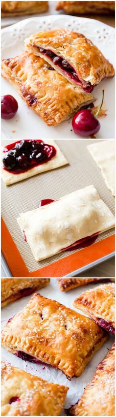 Simple Cherry Pastry Pies