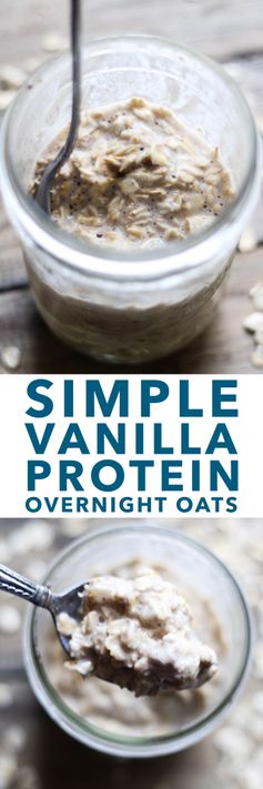 Simple Vanilla Protein Overnight Oats