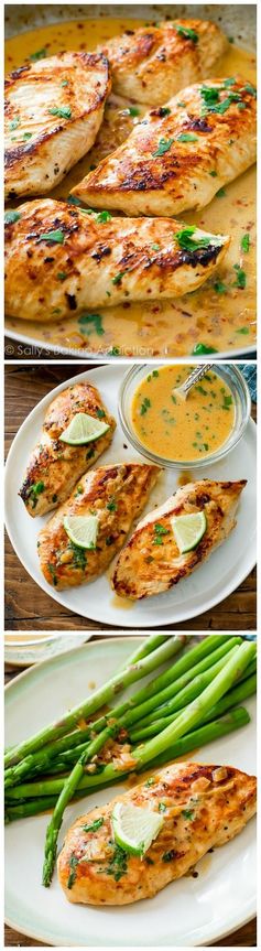 Skillet Chicken with Creamy Cilantro Lime Sauce