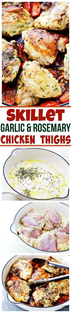 Skillet Garlic and Rosemary Chicken Thighs