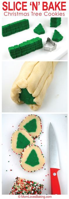 Slice ‘n’ Bake Christmas Tree Cookies