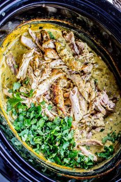 Slow Cooker Basil Chicken in Coconut Curry Sauce