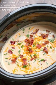 Slow Cooker Cauliflower Cheese Soup