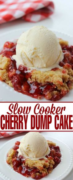 Slow Cooker Cherry Dump Cake