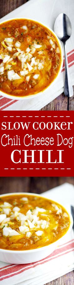 Slow Cooker Chili Cheese Dog Chili