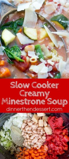Slow Cooker Creamy Minestrone Soup