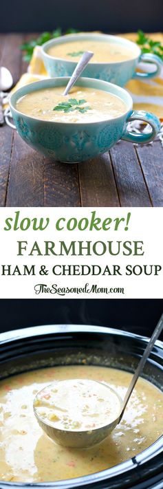 Slow Cooker Farmhouse Ham and Cheddar Soup