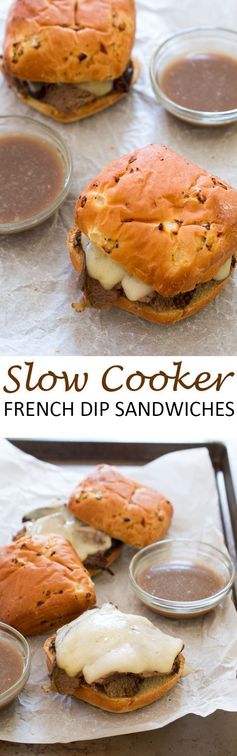 Slow Cooker French Dip Sandwiches