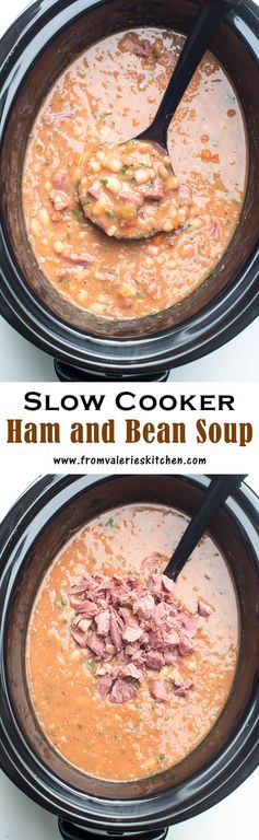 Slow Cooker Ham and Bean Soup