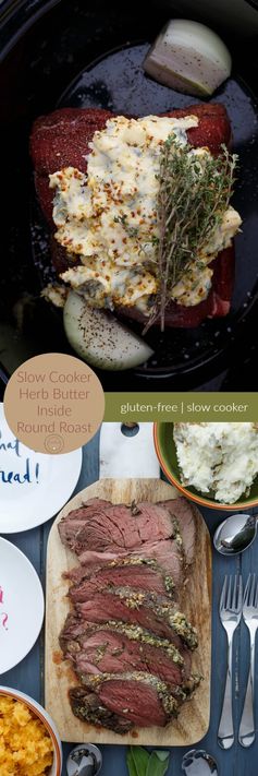 Slow Cooker Herb Butter Inside Round Roast + Giveaway