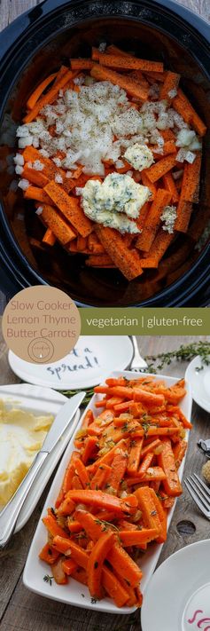 Slow Cooker Lemon Thyme Butter Carrots