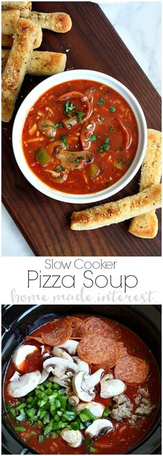 Slow Cooker Pizza Soup