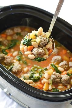 Slow Cooker Tuscan White Bean and Sausage Soup