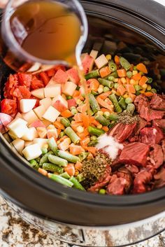 Slow Cooker Vegetable Beef Soup