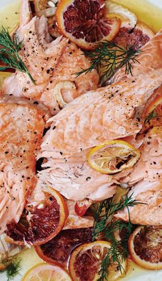 Slow-Roasted Salmon With Fennel, Citrus, and Chiles