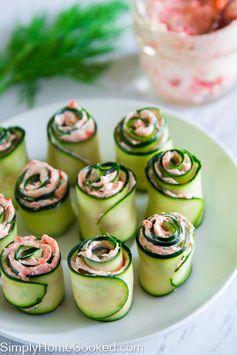 Smoked Salmon Cucumber Rolls