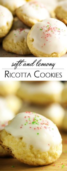 Soft and Lemony Ricotta Cookies