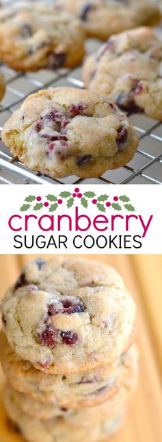 Soft Cranberry Sugar Cookies