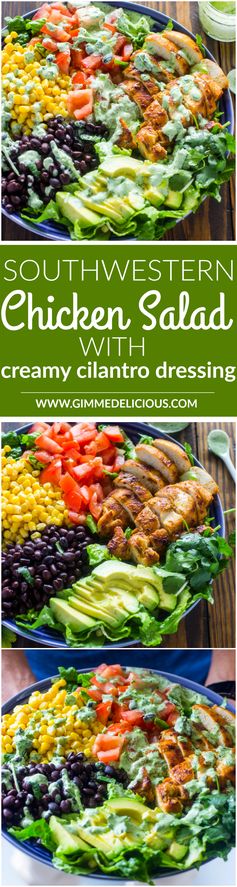 Southwestern Chicken Salad with Creamy Cilantro Dressing