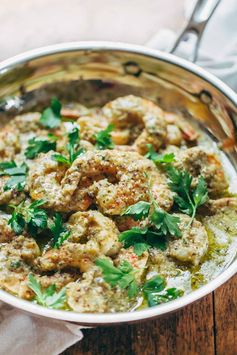 Spanish Shrimp with Garlic Bread Sauce