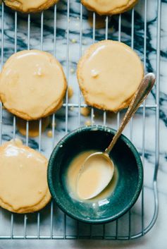 Spice Cookies with Coffee Glaze