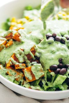 Spicy Southwestern Salad with Avocado Dressing