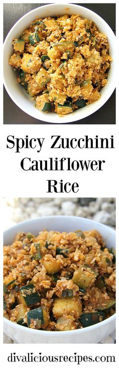 Spicy Zucchini Cauliflower Rice