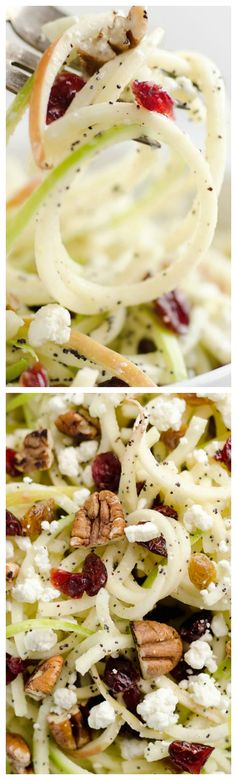 Spiralized Apple Cranberry Salad