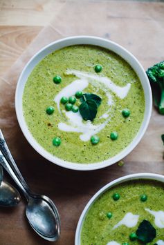 Spring Pea & Broccoli Soup (Vegan, Gluten Free