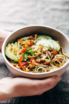 Spring Roll Bowls with Sweet Garlic Lime Sauce