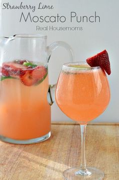 Strawberry & Lime Moscato Punch