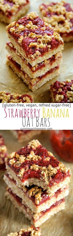 Strawberry Banana Oat Bars