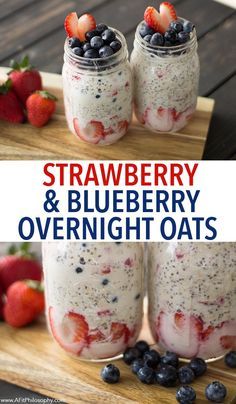 Strawberry Blueberry Overnight Oats