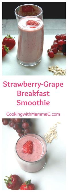 Strawberry-Grape Breakfast Smoothie