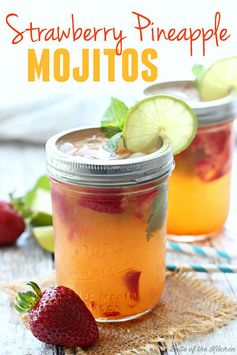 Strawberry Pineapple Mojitos