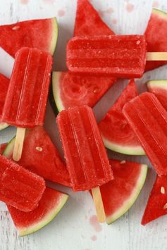 Strawberry Watermelon Popsicles