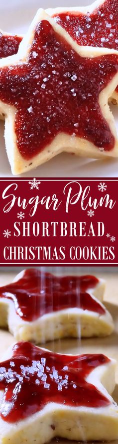 Sugar Plum Shortbread Christmas Cookies