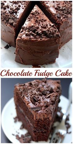 Super Decadent Chocolate Cake with Chocolate Fudge Frosting