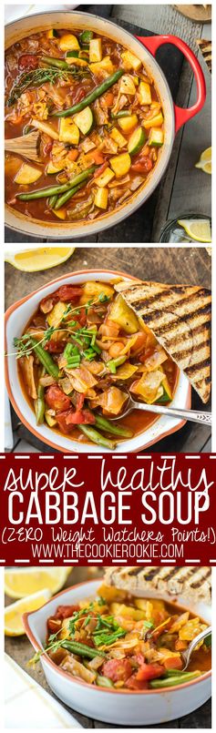 Super Healthy Cabbage Soup (ZERO Weight Watchers Points!