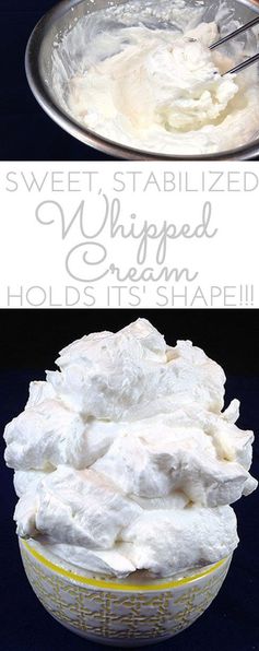 Sweet (Stabilized Stiff Whipped Cream