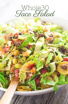 Taco Salad with Creamy Cilantro Dressing (whole30/df/cf